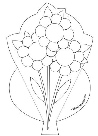 Силуэт букета для аппликации