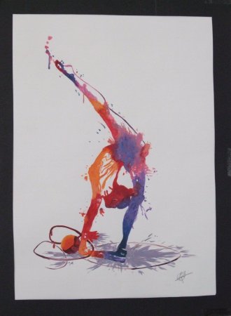 Гимнастика акварель