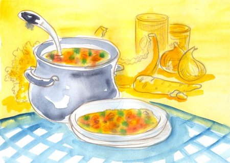 Суп рисунок