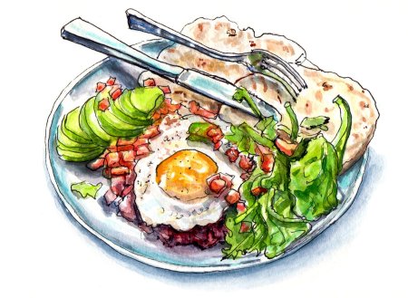 Обед иллюстрация