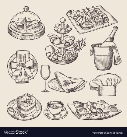 Скетч эскиз блюда