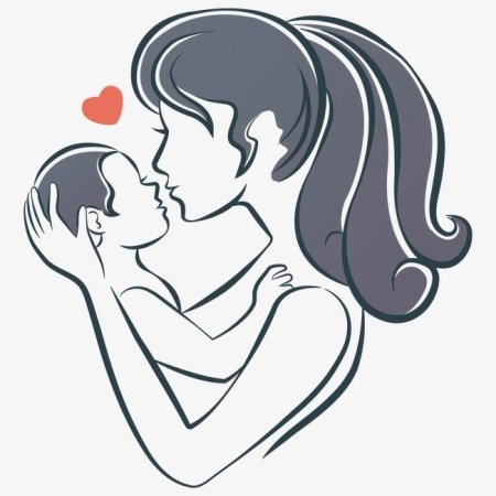 Мать и ребенок вектор
