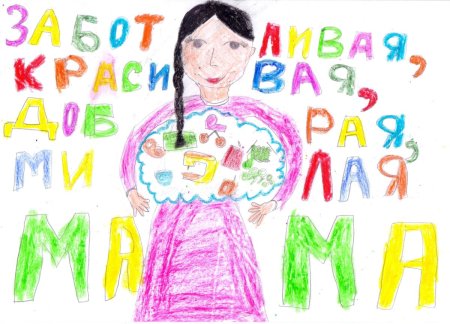 Открытка ко Дню матери рисунок