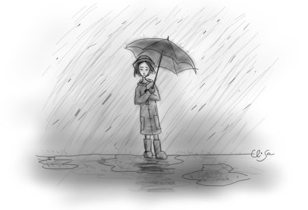 Ливень в городе арт