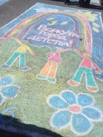 Детские рисунки на асфальте