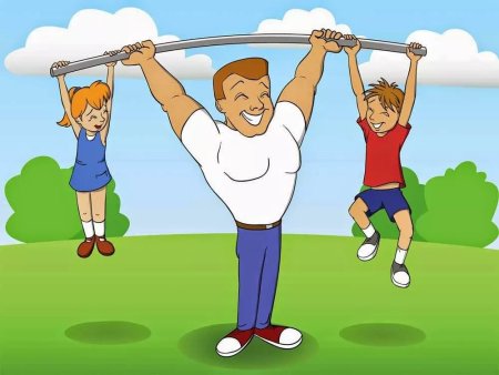 Спортивная семья мультяшная