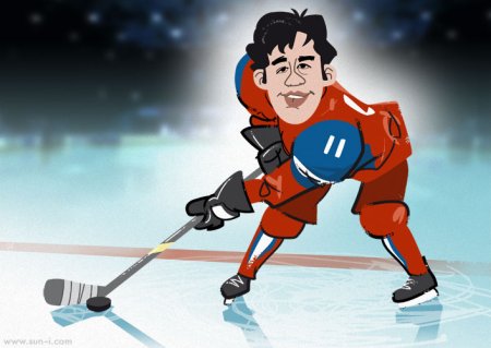 Открытка хоккеисту