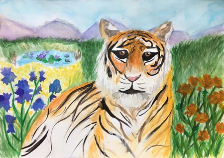 День тигра рисование