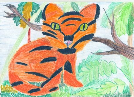 Рисунок на день тигра
