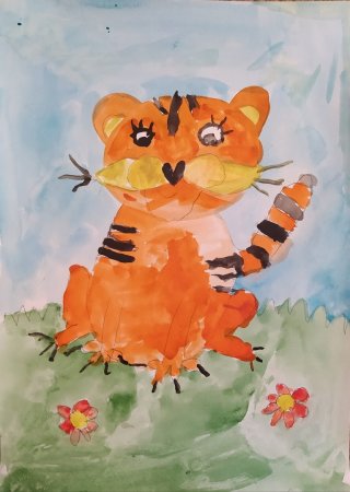 Рисование тигра в старшей группе