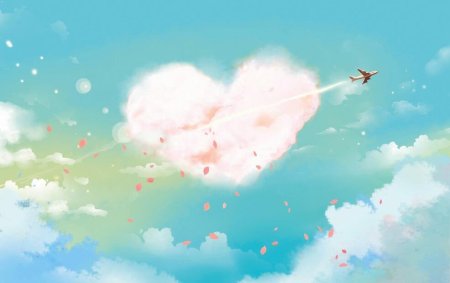 Самолет в небе иллюстрация