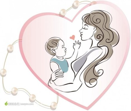 Клипарт мама с ребенком