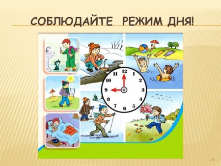 Соблюдать режим дня