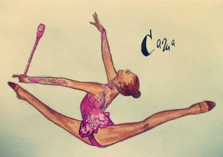 Гимнастка рисунок