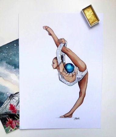 Гимнастка рисунок