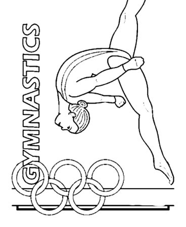 Спортивная гимнастика раскраска