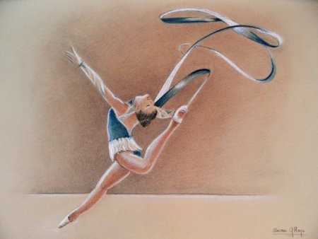 Рисунок гимнастки Дина Аверина
