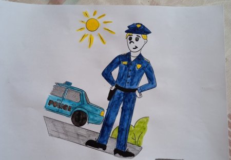 Детские рисунки посвященные Дню полиции