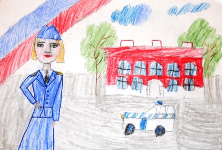 Рисунок к Дню полиции на конкурс