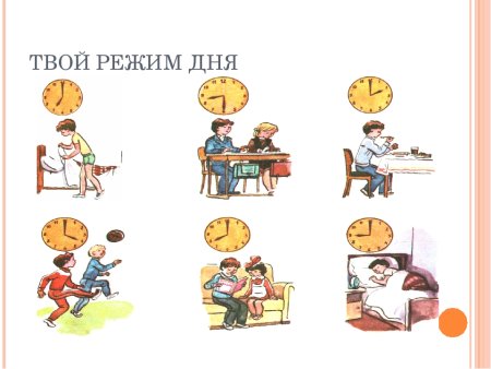 Плакат соблюдай режим дня