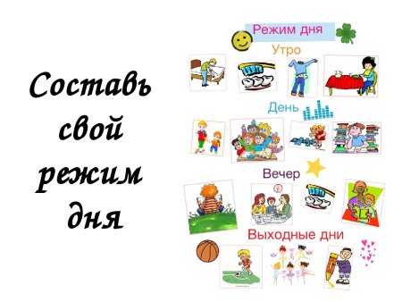 Распорядок дня рисунок