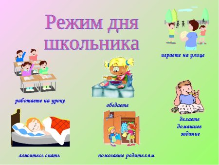 Распорядок дня школьника