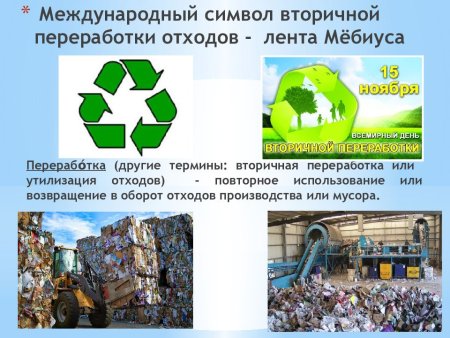 15 Ноября отмечается Всемирный день рециклинга