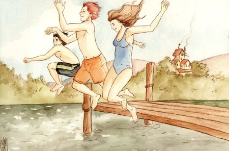 Рисунок лучший момент лета