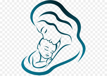 Очертания матери и ребенка