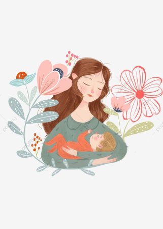 День матери милые иллюстрации