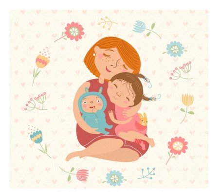 Мама и ребенок иллюстрация