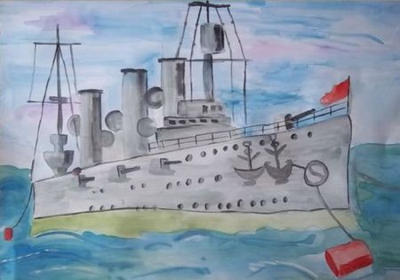Крейсер Аврора рисунок