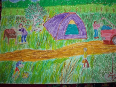 Рисунок на тему лето 1 класс