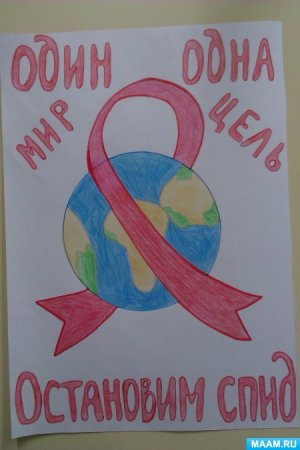 Детские рисунки про СПИД