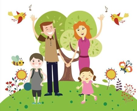 Родители и дети клипарт