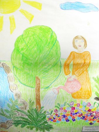 Рисовать маме подарок