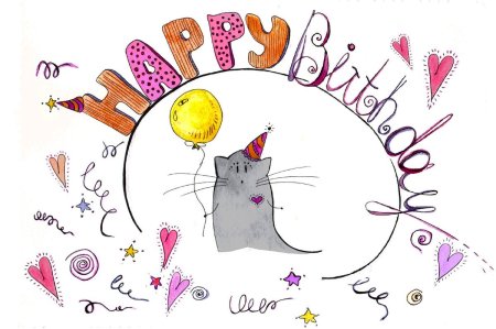 Рисовать открытку на день рождения