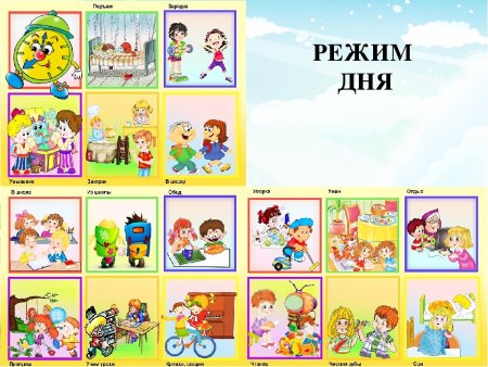 Карточки режим дня