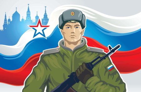 Рисунок на 23 февраля в школу