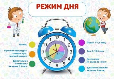 Режим дня ребёнка школьника