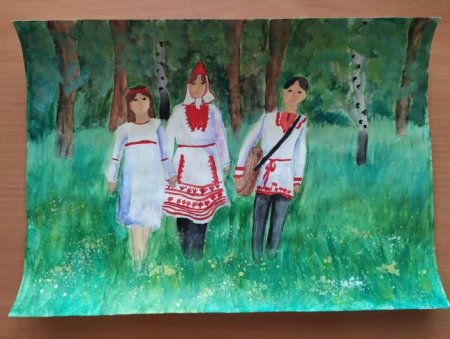 Марийский край рисунок