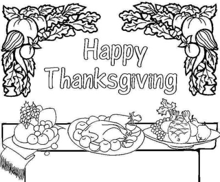 День Благодарения раскраска