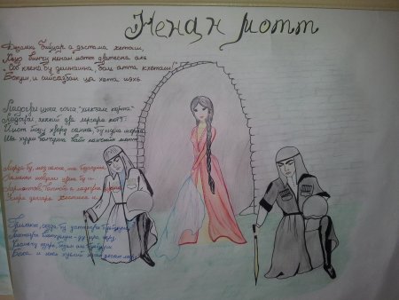 Чеченская женщина рисунок