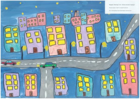 Рисование город вечером в подготовительной группе