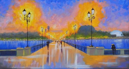 Парк Щербакова Донецк на картине