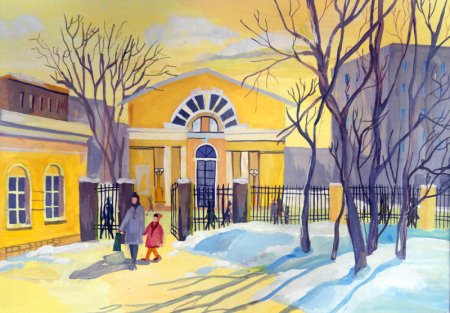 Город детский рисунок