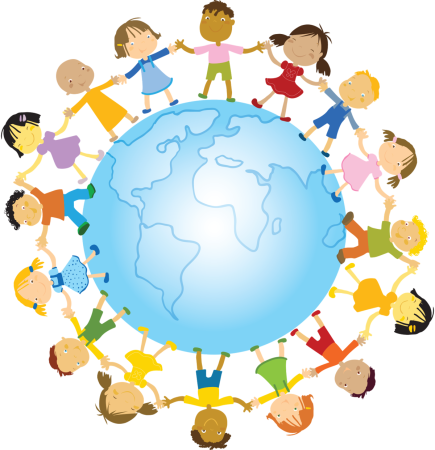 Человечки вокруг земного шара