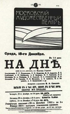 Постановка пьесы на дне 1902