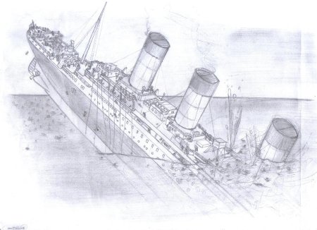Титаник рисунок