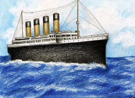 Титаник рисунок корабля